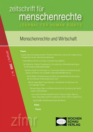 Cover: Zeitschrift für Menschenrechte, 3 (2)