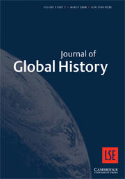 Cover: Journal of Global History 3 (1)