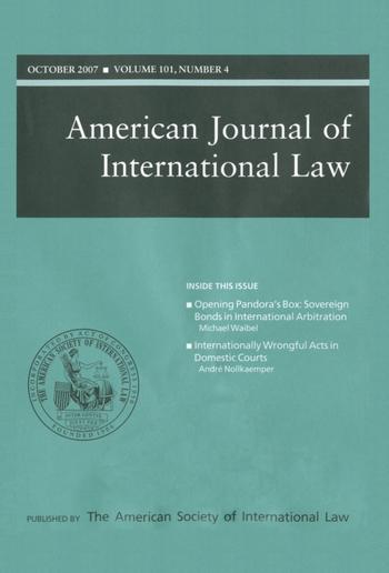 Cover: American Journal of International Law