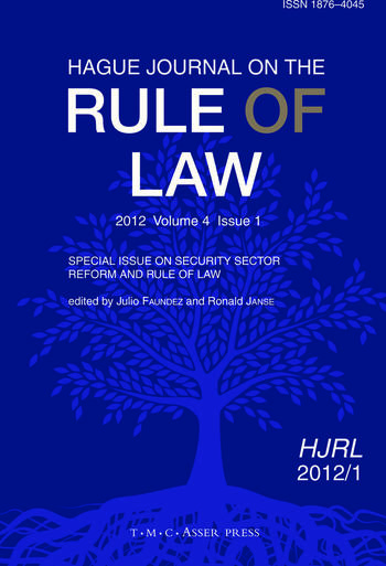 Cover: Hague Journal on the Rule of Law, 4 (1), Special Issue