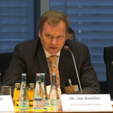 Jan Koehler im Auswärtigen Ausschuss des Bundestags