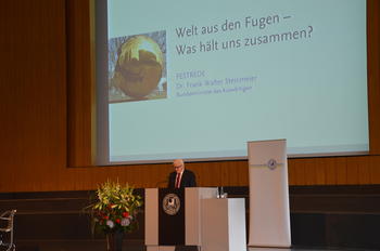 Foreign Minister Frank-Walter Steinmeier during his speech