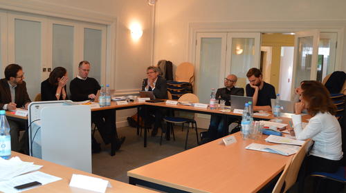 The participants in discussion during the workhop