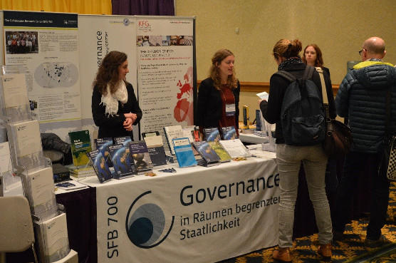 The SFB 700’s book and information stand at the 56th Annual Convention of the ISA in 2015.
