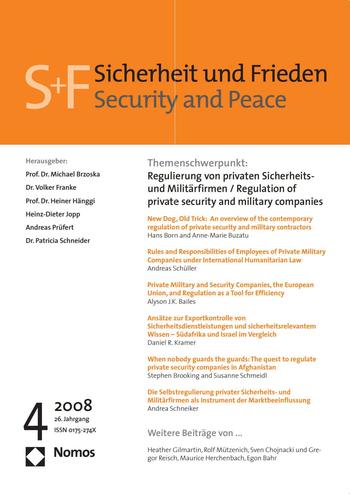 Cover: Sicherheit und Frieden, 26 (4)