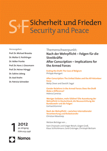 Cover: Sicherheit und Frieden, 30 (1)
