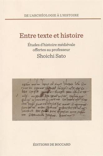 Cover: Entre texte et histoire