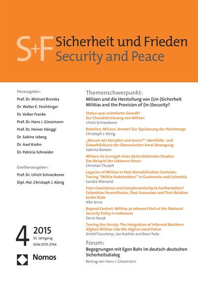 Cover: Sicherheit und Frieden, 33 (4)