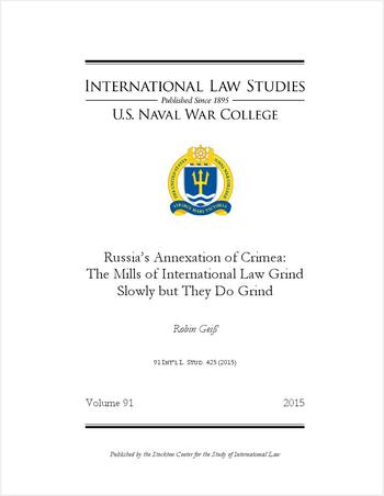 Cover: 'Russia’s Annexation of Crimea: The Mills of International Law Grind Slowly but They Do Grind'
