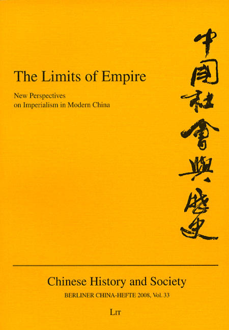 Cover: Berliner China-Hefte/Chinese History and Society, No. 33