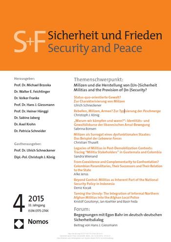 Cover: Sicherheit und Frieden 33 (4)