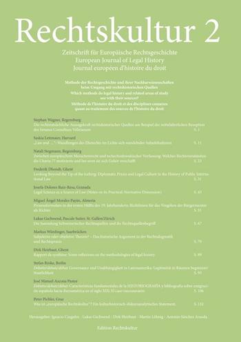 Cover: Rechtskultur Vol. 2