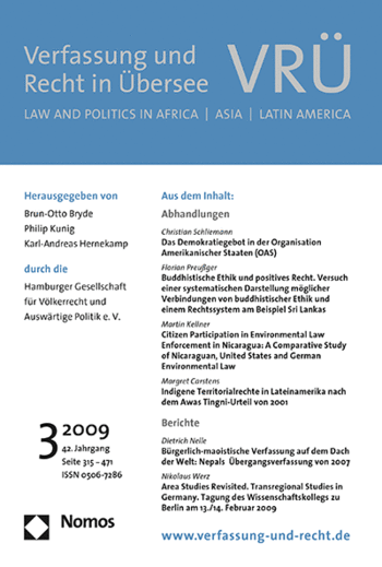Cover: Verfassung und Recht in Übersee