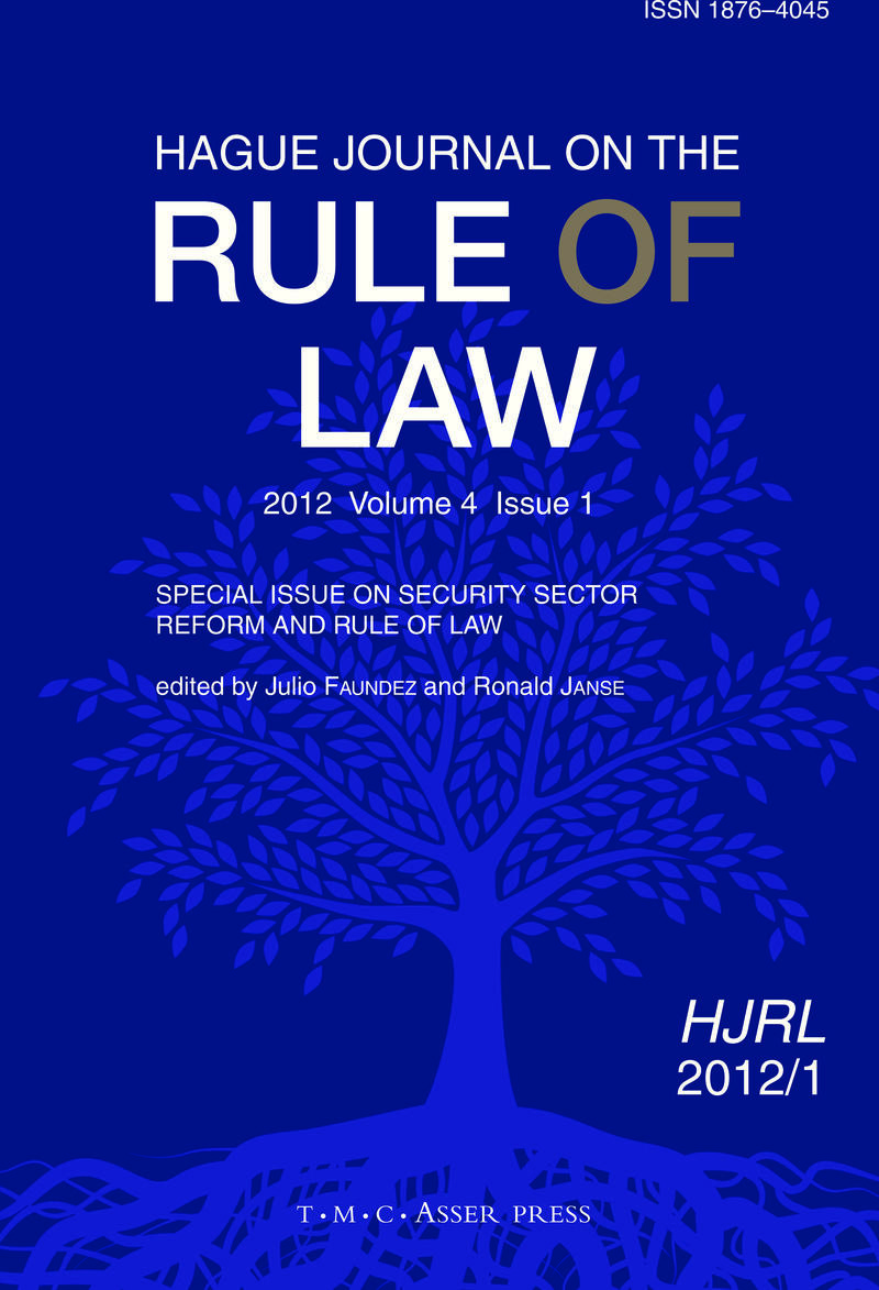 Cover: Hague Journal on the Rule of Law, 4 (1)