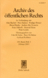 Cover: Archiv des öffentlichen Rechts
