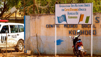 Das Regionalbüro der UNOCI in Korhogo, Côte d'Ivoire