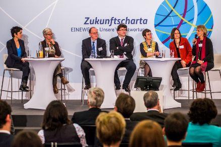 Dr. Beisheim (second from right) at a Charter for the Future panel discussion